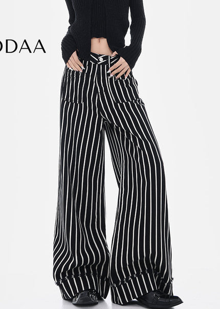 Beige Checkerboard Plaid Wide Leg Trousers - S / Black - Women’s Jeans