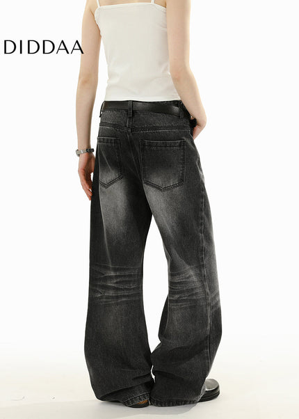 Black Bootflared Wide-Leg Vintage Straight Jeans - Men’s Jeans