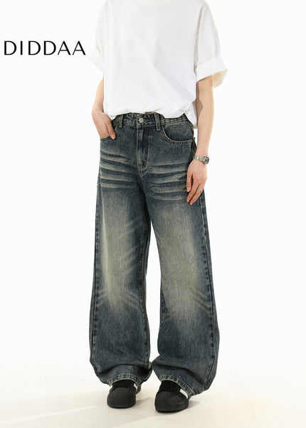 Black Bootflared Wide-Leg Vintage Straight Jeans - Men’s Jeans