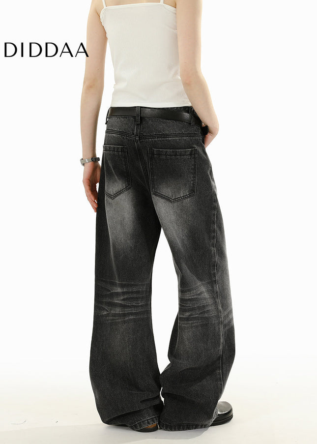 Black Bootflared Wide-Leg Vintage Straight Jeans - Men’s Jeans