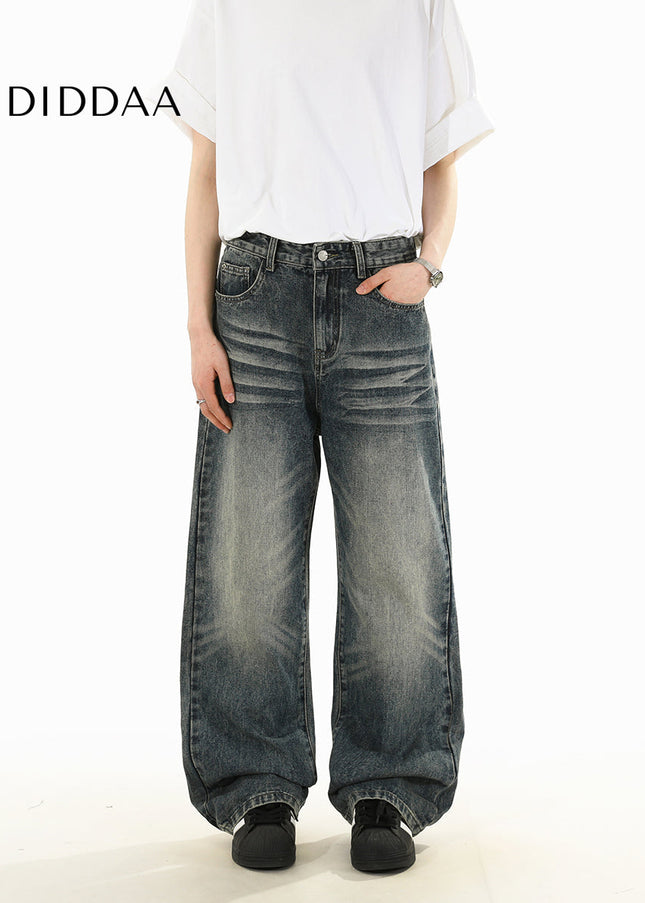 Black Bootflared Wide-Leg Vintage Straight Jeans - Men’s Jeans