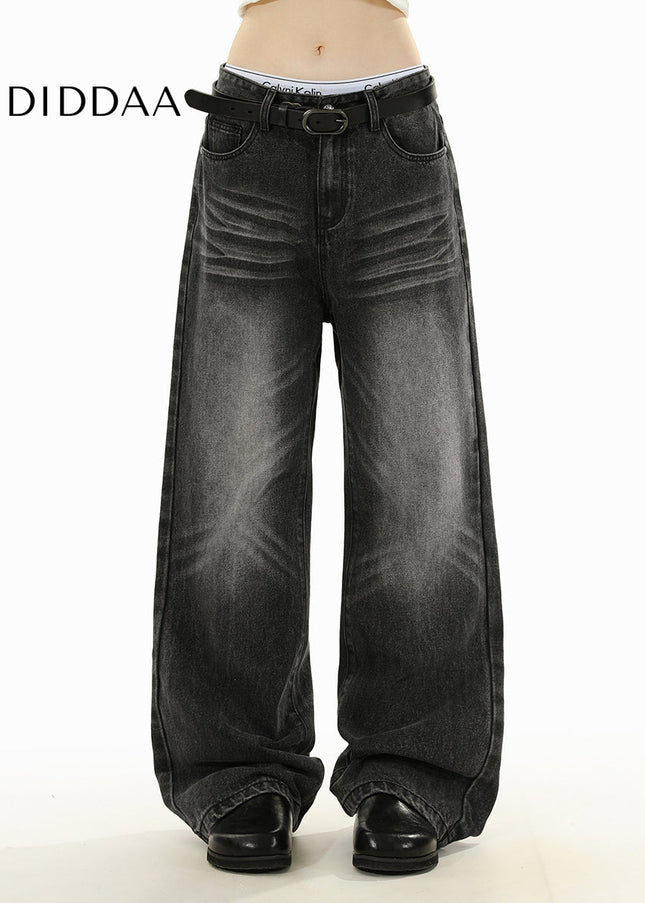 Black Bootflared Wide-Leg Vintage Straight Jeans - Men’s Jeans