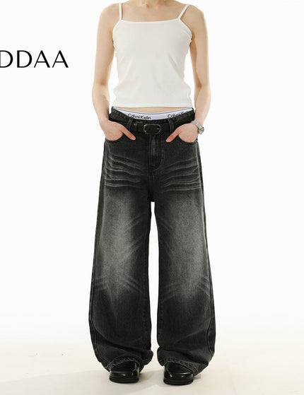 Black Bootflared Wide-Leg Vintage Straight Jeans - S / Black - Men’s Jeans