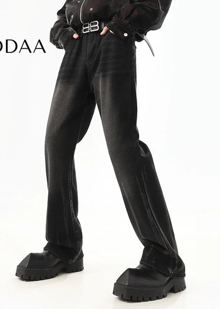 Black Cleanfit Bootcut Jeans for Men 2024 Retro Style - M / Black - Men’s Jeans