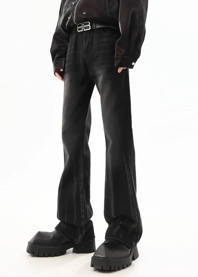 Black Cleanfit Bootcut Jeans for Men 2024 Retro Style - Men’s Jeans
