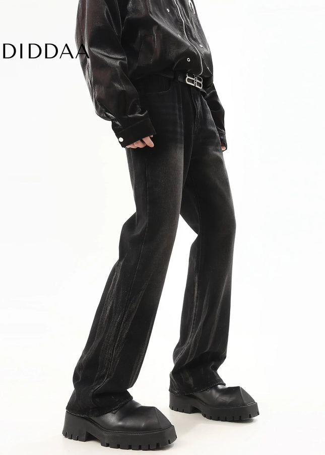 Black Cleanfit Bootcut Jeans for Men 2024 Retro Style - Men’s Jeans