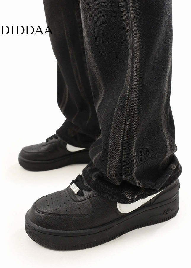 Black Cleanfit Bootcut Jeans for Men 2024 Retro Style - Men’s Jeans
