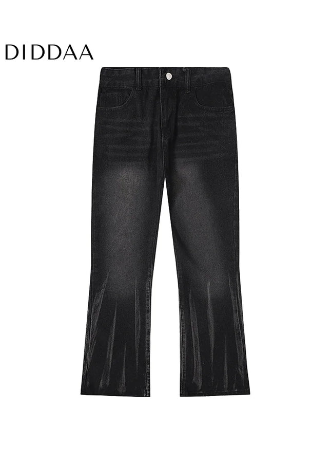 Black Cleanfit Bootcut Jeans for Men 2024 Retro Style - Men’s Jeans