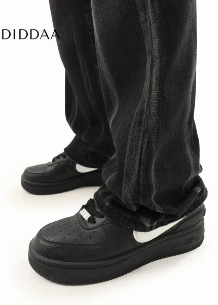 Black Cleanfit Bootcut Jeans for Men 2024 Retro Style - Men’s Jeans