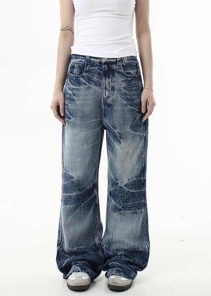 Black Cleanfit Washed Lightning Stripe Jeans - Women’s Jeans