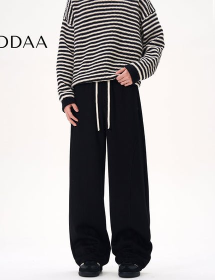 Black Deconstructed Design Scimitar Sweatpants - S / Black - Unisex Sweatpants