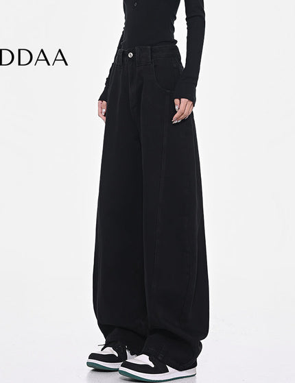 Washed Blue Deconstructed Loose Cutlass Jeans - S / Black - Women’s Jeans