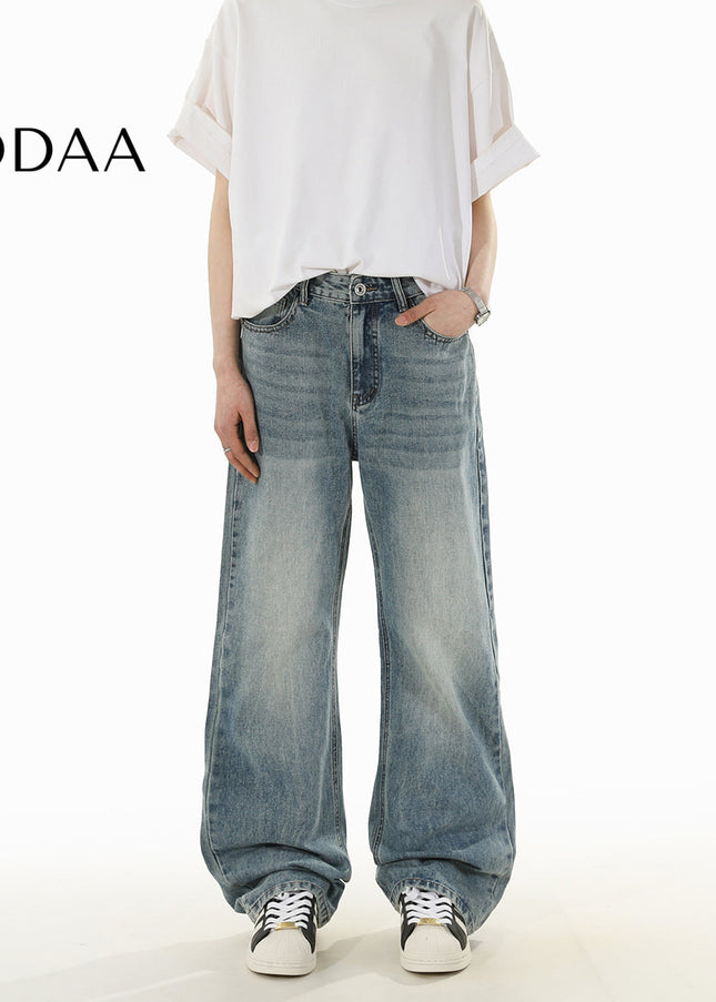 Black Distressed Bootcut Jeans for Men and Women - S / Vintage Blue - Men’s Jeans