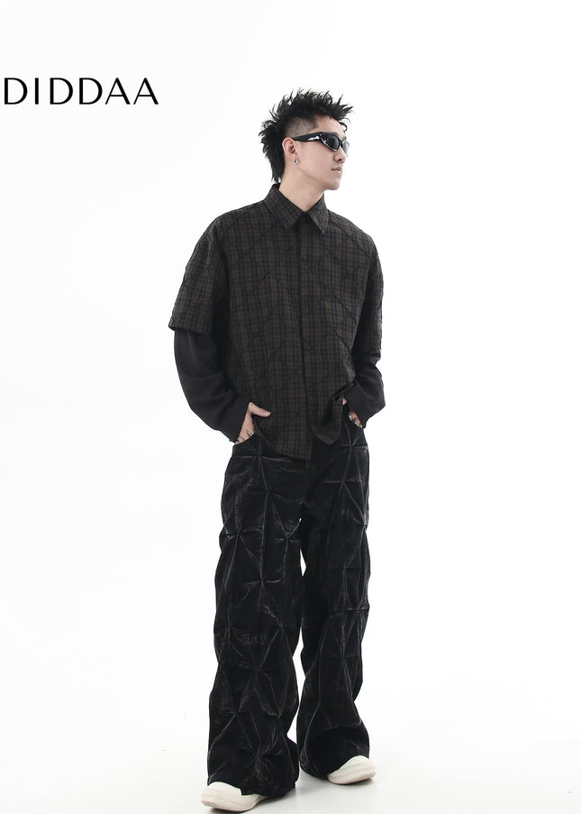 Black Distressed Deconstructed Straight-Leg Jeans - Women’s Jeans