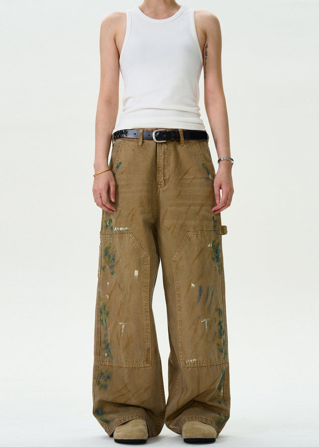 Black Distressed Loose Cargo Pants for Men and Women - Men’s Jeans