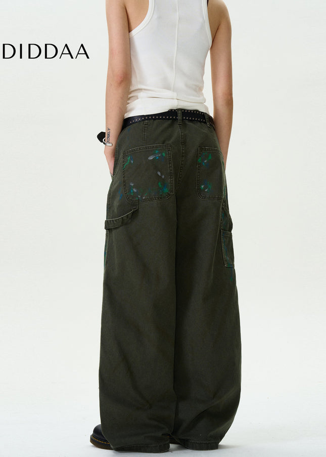 Black Distressed Loose Cargo Pants for Men and Women - Men’s Jeans