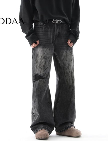 Black Distressed Loose Fit Jeans for Men - S / Black - Men’s Jeans