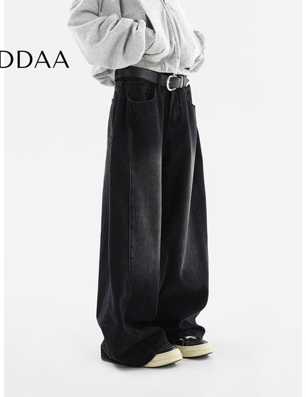 Black Distressed Straight Leg Jeans for Women - S / Black - Women’s Jeans