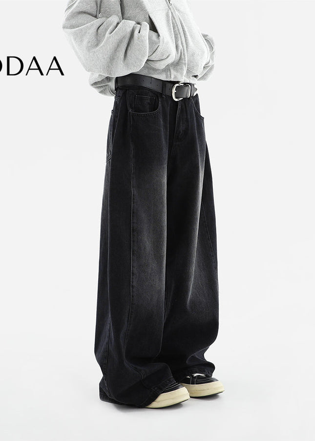 Black Distressed Straight Leg Jeans for Women - S / Black - Women’s Jeans