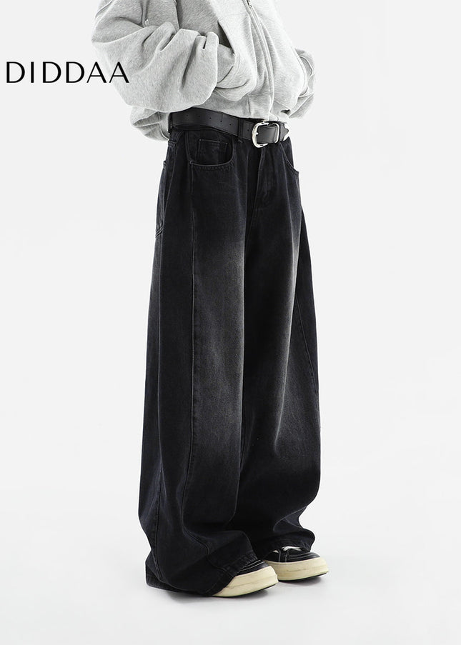 Black Distressed Straight Leg Jeans for Women - Women’s Jeans