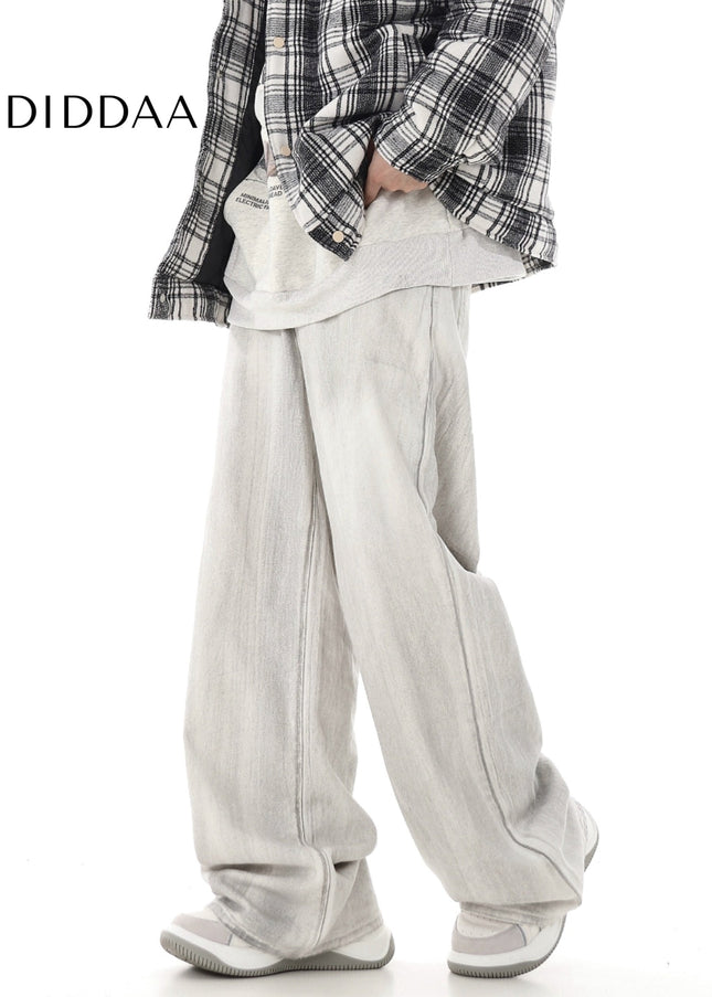 Black Distressed Wide-Leg High Street Jeans - Women’s Jeans