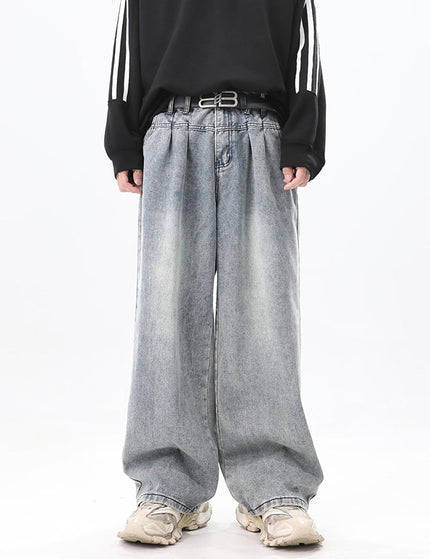 Black Drape Wide Leg Jeans for Men’s Autumn Fashion - M / Blue - Men’s Jeans