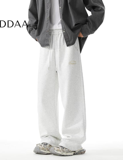 Black Embroidered Loose Fit Sweatpants for Men - S / White - Unisex Sweatpants