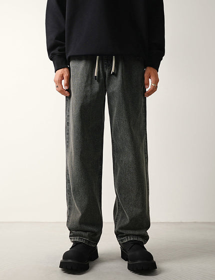 Black Grey Trendy Wide Baggy Jeans for Men - M / Dark Grey - Men’s Jeans
