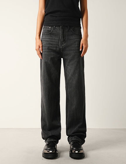 Black Grey Vintage Washed Wide-Leg Jeans for All - 28 / Dark Grey - Men’s Jeans