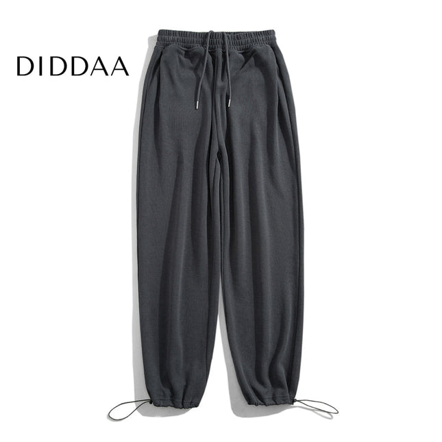 Black Heavy Cotton Wide Leg Sweatpants for Men - S / Dark Grey - Unisex Sweatpants