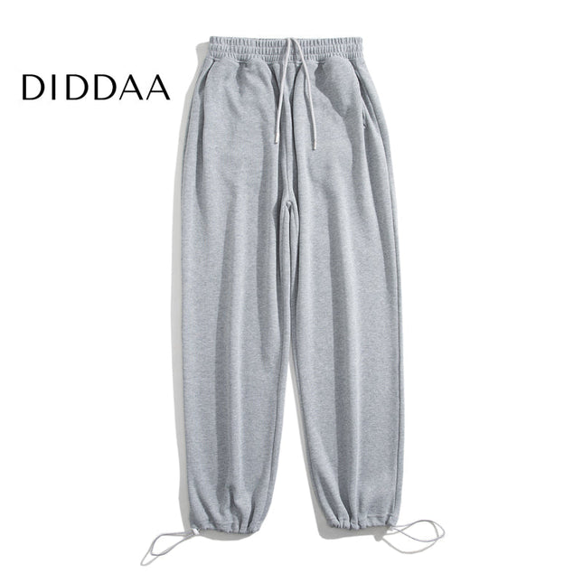 Black Heavy Cotton Wide Leg Sweatpants for Men - S / Grey - Unisex Sweatpants