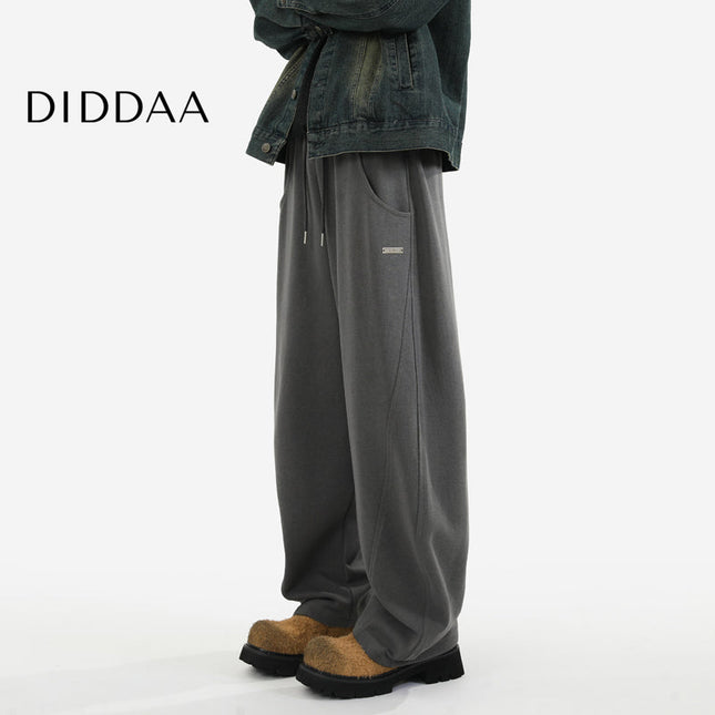 Black Heavyweight Loose Fit Sweatpants for Men - M / Dark Grey - Unisex Sweatpants