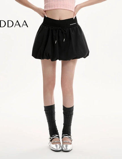 Gray High Waist Fluffy A-Line Summer Skirt for Women - S / Black - Skirts