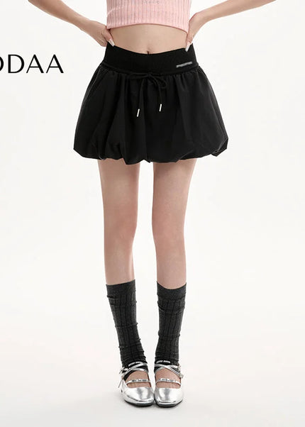 Gray High Waist Fluffy A-Line Summer Skirt for Women - S / Black - Skirts