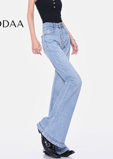 Black High Waist Bootcut Jeans for Women - S / Mid Blue - Women’s Jeans