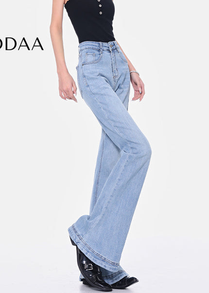 Black High Waist Bootcut Jeans for Women - S / Mid Blue - Women’s Jeans