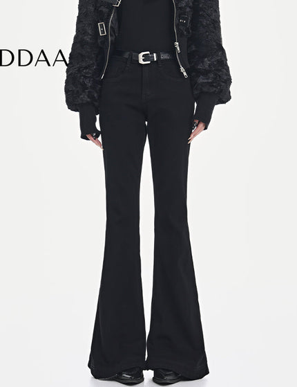 Black High Waist Bootcut Jeans for Women - S / Black - Women’s Jeans