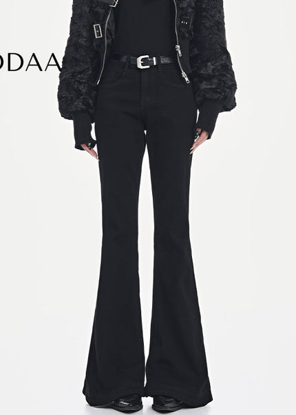 Black High Waist Bootcut Jeans for Women - S / Black - Women’s Jeans