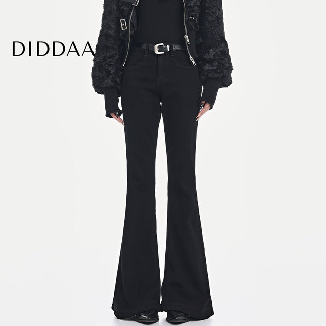 Black High Waist Bootcut Jeans for Women - S / Black - Women’s Jeans