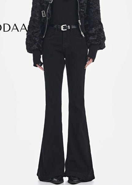 Black High Waist Bootcut Jeans for Women - S / Black - Women’s Jeans