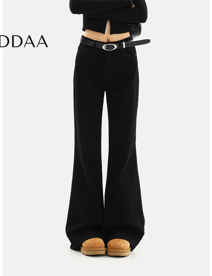 Black High Waist Bootcut Jeans with Stretch Flare - S / Black - Women’s Jeans