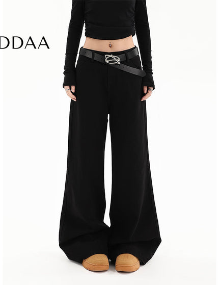 Black High Waist Loose Fit Bootcut Jeans for Women - S / Black - Women’s Jeans