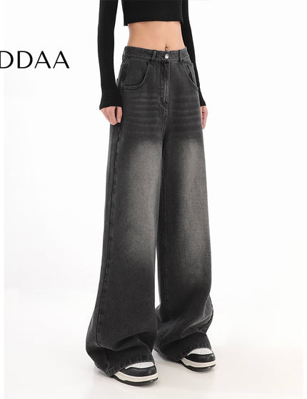 Black High Waist Loose Fit Wide Leg Jeans for Women - S / Black - Women’s Jeans