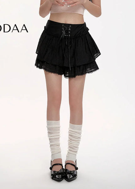 Black High Waist Slim A-Line Cake Skirt for Women - S / Black - Skirts