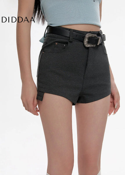 Black High Waist Slim Suit Shorts Women’s Versatile Hot Pants - Shorts