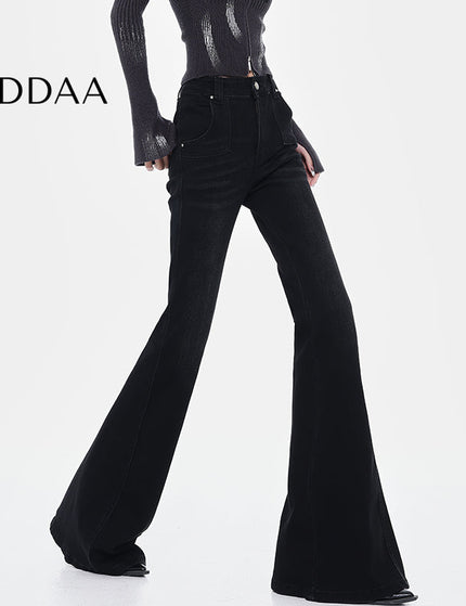 Black High Waist Stretch Bootcut Jeans for Women - S / Black - Women’s Jeans