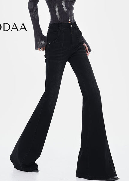 Black High Waist Stretch Bootcut Jeans for Women - S / Black - Women’s Jeans