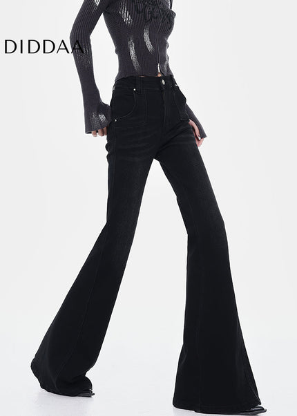 Black High Waist Stretch Bootcut Jeans for Women - Women’s Jeans