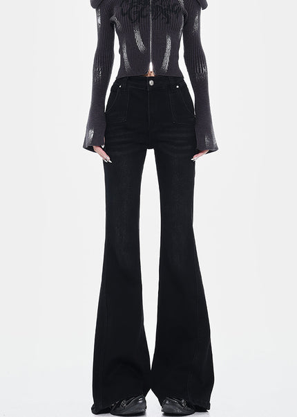 Black High Waist Stretch Bootcut Jeans for Women - Women’s Jeans