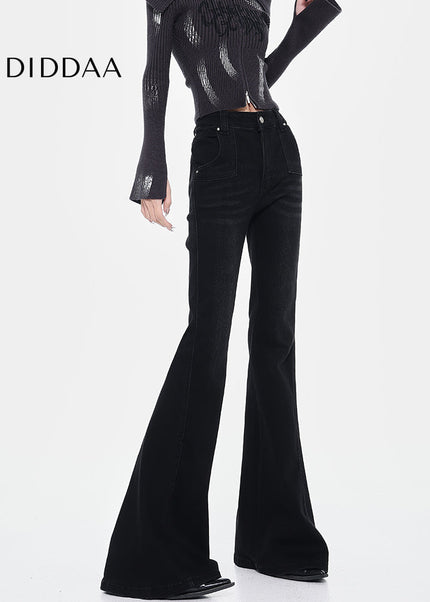 Black High Waist Stretch Bootcut Jeans for Women - Women’s Jeans
